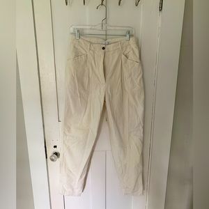 Vintage The Limited White Pleated Courderoy